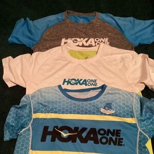 Hoka One One shirts, short sleeve, lot of 3
